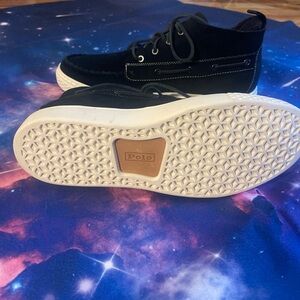 Black Ralph Lauren Suede a moccasin Hi